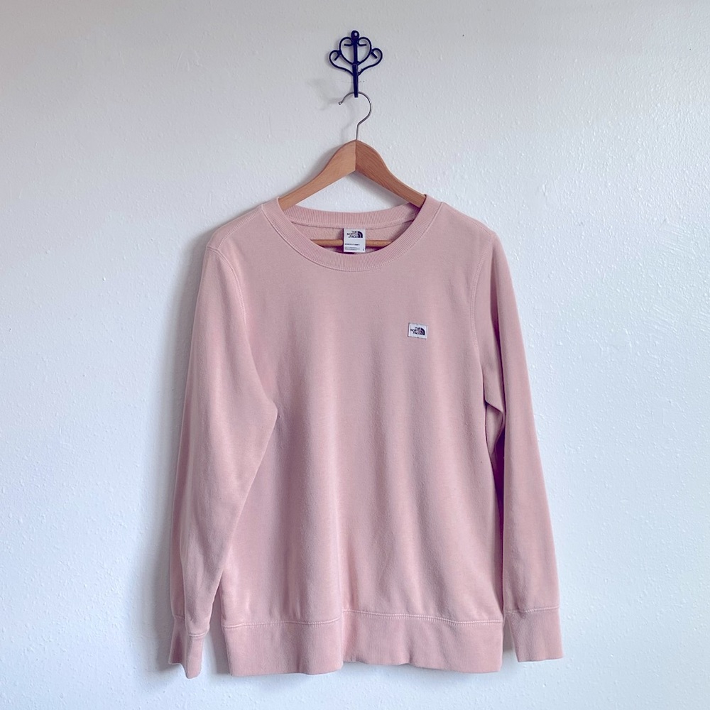 The North Face Logo Sweatshirt in Dusty Light Pink Sz. L